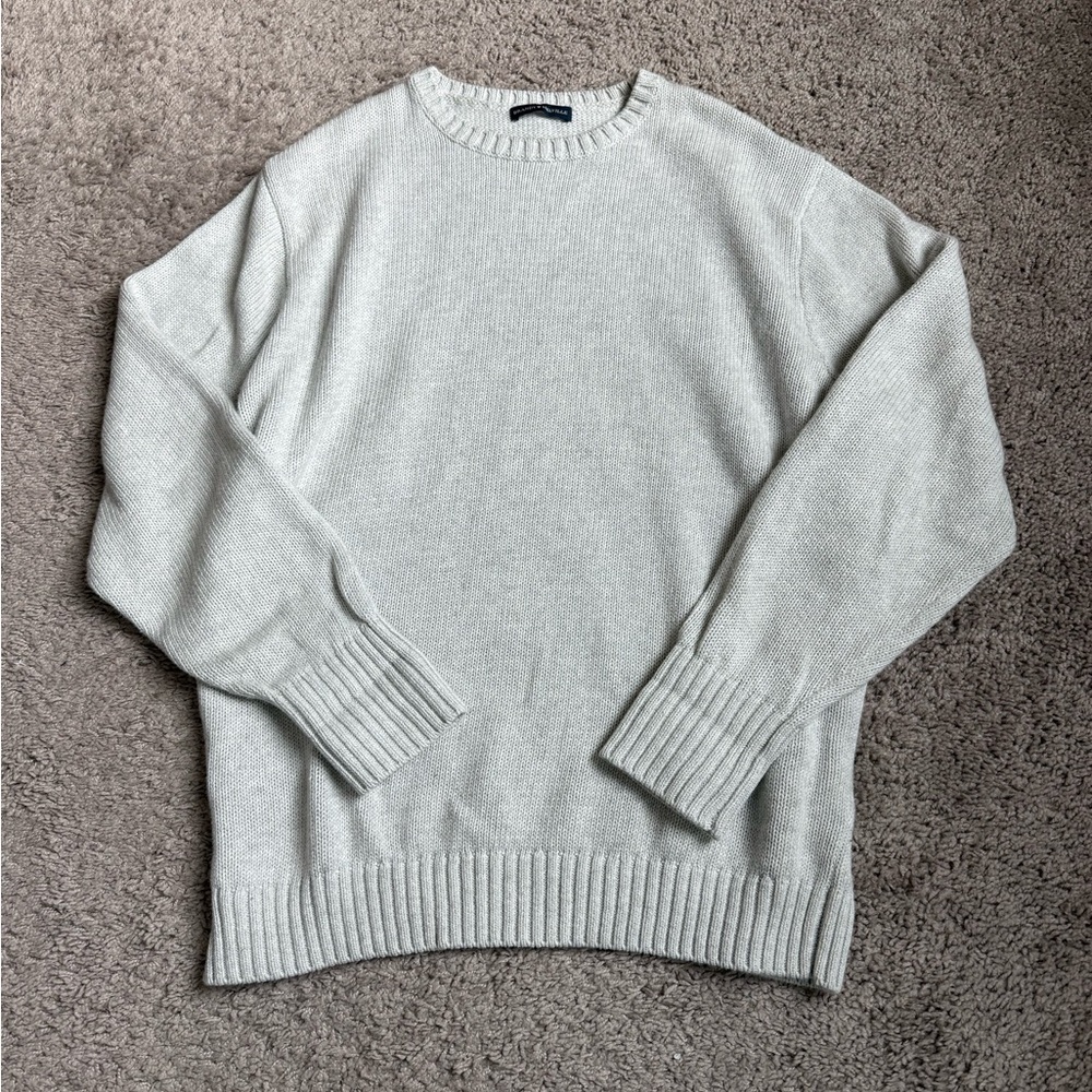 Brandy Melville Light Gray Oversized Crewneck Sweater